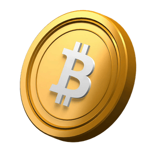 Graphic depicting Bitcoin BTC cryptocurrency coin featured in the complimentary guide area