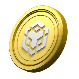 Decorative BNB coin from Binance positioned within the community trust section