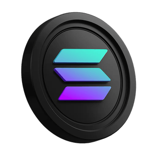 Trading signup section featuring a Solana SOL coin graphic element