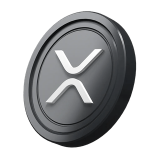 Graphic element depicting XRP Ripple coin featured in a cryptocurrency beginner guide